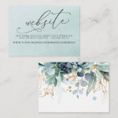 多肉植物と金ゴールド結婚のウェブサイト 名刺 (正面/裏面)