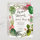 多肉植物のカキューシャーの招待状 招待状 (正面/裏面)