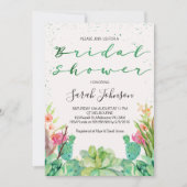 多肉植物のカクスタシャワー招待状 招待状 (正面)