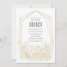 多肉植物のテラリウムでのランチ / パーティーの招待状 招待状