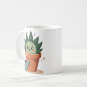 多肉植物の友達 コーヒーマグカップ (正面左)