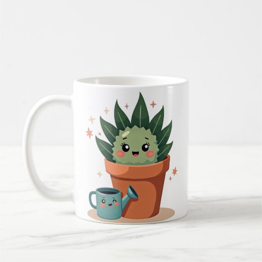 多肉植物の友達 コーヒーマグカップ (左)