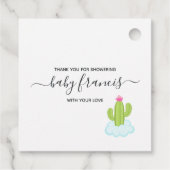 多肉植物の天国 見てね 成長 Baby Shower フェイバータグ (裏面)