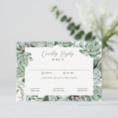 多肉植物の庭での結婚式　出欠確認 出欠カード (スタンド正面)