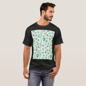 多肉植物の庭園:水彩シームレスな背景。 Tシャツ (正面フル)