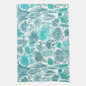 多肉植物の庭 キッチンタオル (縦)