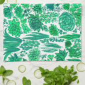 多肉植物の庭 キッチンタオル (折り畳み)