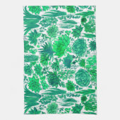 多肉植物の庭 キッチンタオル (縦)