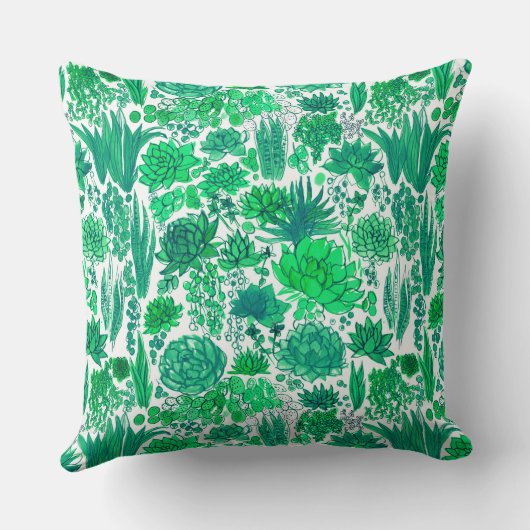 多肉植物の庭 クッション (裏面)