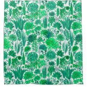 多肉植物の庭 シャワーカーテン (正面)