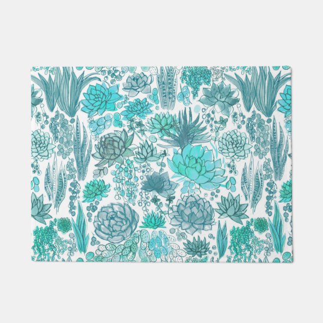 多肉植物の庭 ドアマット (正面)