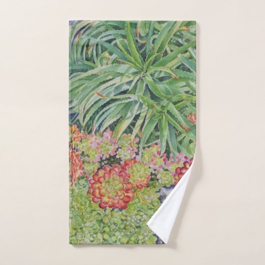 多肉植物の庭 ハンドタオル (ハンドタオル)