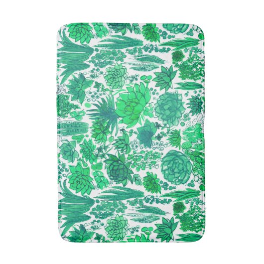 多肉植物の庭 バスマット (正面縦)