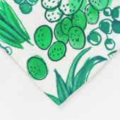 多肉植物の庭 フリースブランケット (角)