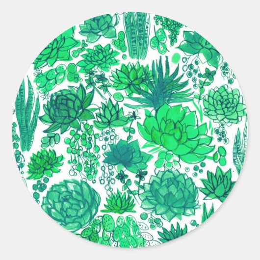 多肉植物の庭 ラウンドシール (正面)