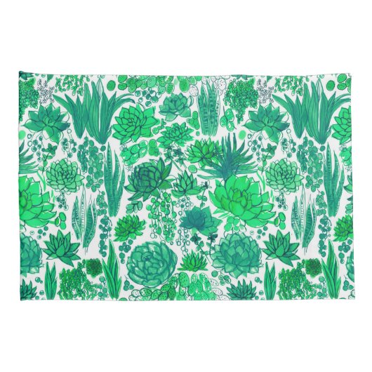 多肉植物の庭 枕カバー (裏面-右)