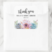 多肉植物の感謝ステッカー スクエアシール (バッグ)