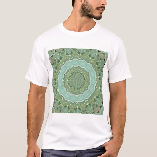 多肉植物の曼荼羅 Tシャツ (正面)