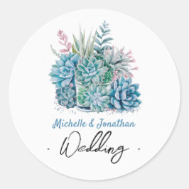 多肉植物の水結婚色 ラウンドシール