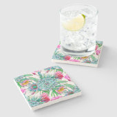 多肉植物の熱帯庭園 ストーンコースター (横)