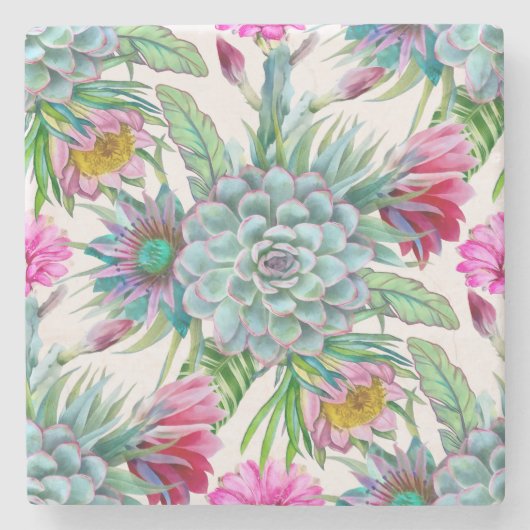 多肉植物の熱帯庭園 ストーンコースター (正面)