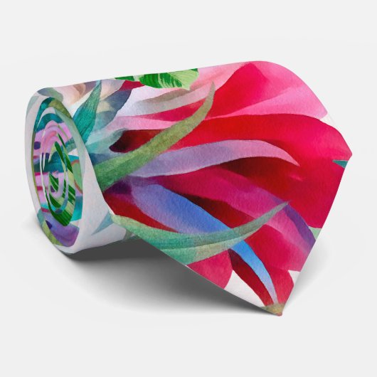 多肉植物の熱帯庭園 ネクタイ (ロール)