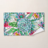 多肉植物の熱帯庭園 バスタオルセット (ハンドタオル)