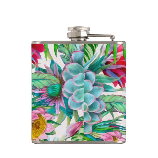 多肉植物の熱帯庭園 フラスク (裏面)