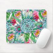 多肉植物の熱帯庭園 マウスパッド (マウス)