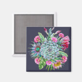 多肉植物の熱帯庭園 マグネット (正面/裏面)