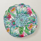 多肉植物の熱帯庭園 ラウンドクッション (裏面)