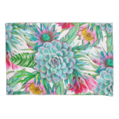 多肉植物の熱帯庭園 枕カバー (正面)