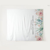 多肉植物の結婚式の背景。サボテンの背景 タペストリー (正面(横))