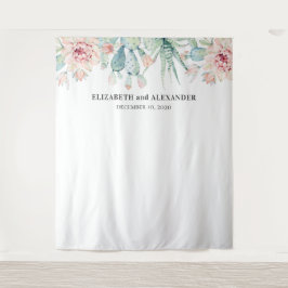 多肉植物の結婚式の背景。サボテンの背景 タペストリー