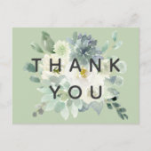 多肉植物の緑ありがとう ポストカード (正面)