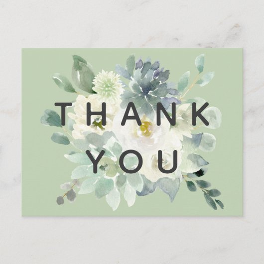 多肉植物の緑ありがとう ポストカード (正面)