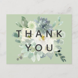 多肉植物の緑ありがとう ポストカード