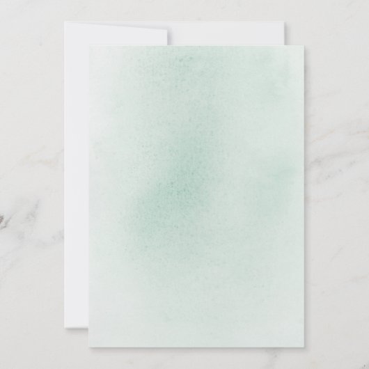 多肉植物の緑かわいい虹の赤ちゃんシャワーInvite 招待状 (裏面)