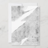 多肉植物の緑のシルバーフォイルリハーサルディナー 招待状 (裏面)