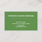 多肉植物の緑のステンドグラスアート 名刺 (裏面)