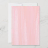 多肉植物の緑のピンクの花の金ゴールドバプテスマ 招待状 (裏面)