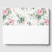 多肉植物の緑のピンクの花ボホ結婚の ゲストブック (裏面)