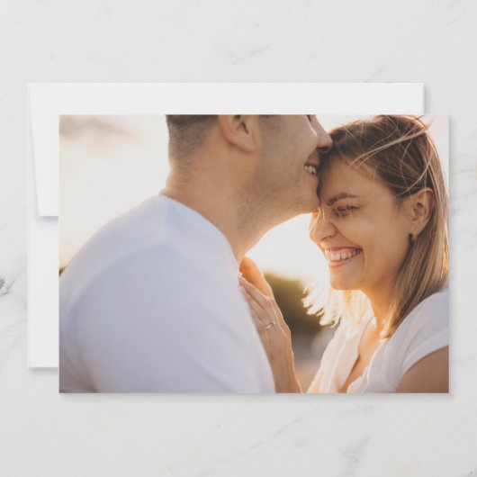 多肉植物の緑の写真水平の日付を保存 セーブザデート (裏面)