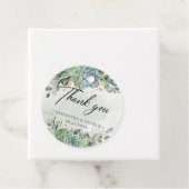 多肉植物の緑の金ゴールドフレーム結婚式の引き出物ラベル フェイバータグ (インサイチュ)