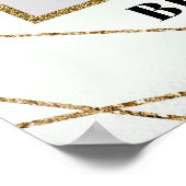 多肉植物の緑の金ゴールドブライダルシャワー写真の支柱 ポスター (角)