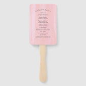 多肉植物の緑結婚式 プログラムハンドファン ハンドファン (裏面)