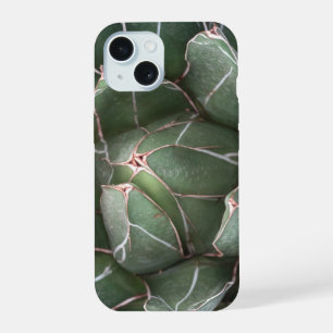 多肉植物の花のクローズアップ写真メラミン皿 iPhone 15ケース