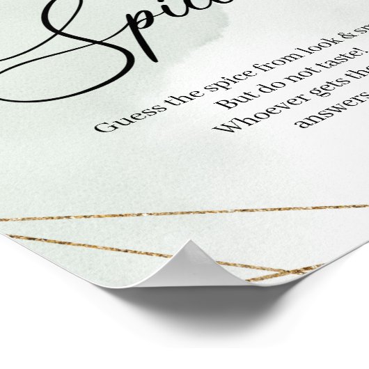 多肉植物の花の黄金の名はスパイスゲームの看板です ポスター (角)