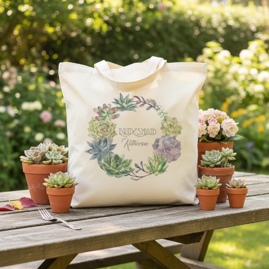 多肉植物の花束 ブライズメイド ID517 トートバッグ