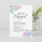 多肉植物の花「婚約しました」婚約パーティー 招待状 (スタンド正面)